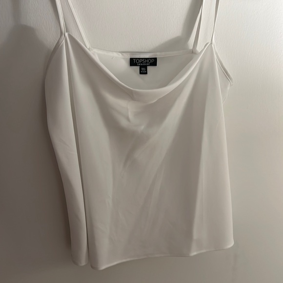 Topshop Tops - Topshop white flowy tank